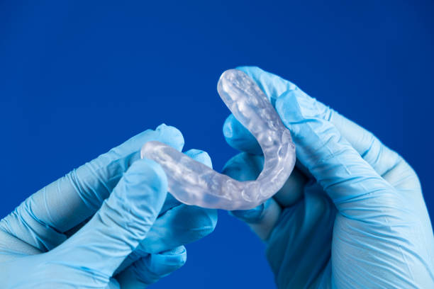 Transparent Plastic Dental Mouthguard Splint For The Treatment Of Jaw Dysfunction